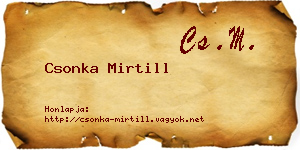 Csonka Mirtill névjegykártya